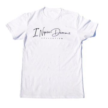 INspireDreamzCollection White T-Shirt  / Black Logo