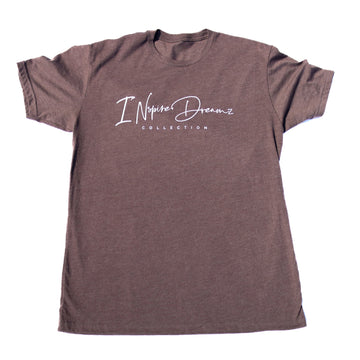 INspireDreamzCollection Brown T-Shirt / White Logo